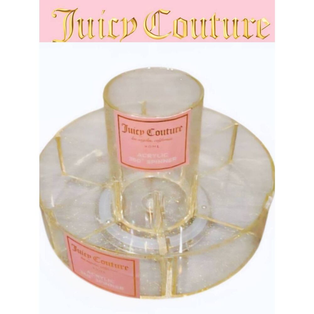 Juicy Couture Home Glitter Infused Acrylic 360° Spinner- Gold